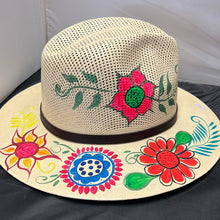 Cargar imagen en el visor de la galería, Acrylic  Mexican Hand painted  with flowers
