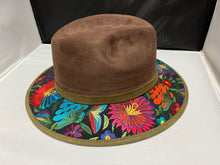 Load image into Gallery viewer, Suede Hat with Flower Design SOLD
