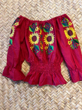 Load image into Gallery viewer, 3/4  Sleeve Sunflower Blouse SOLD
