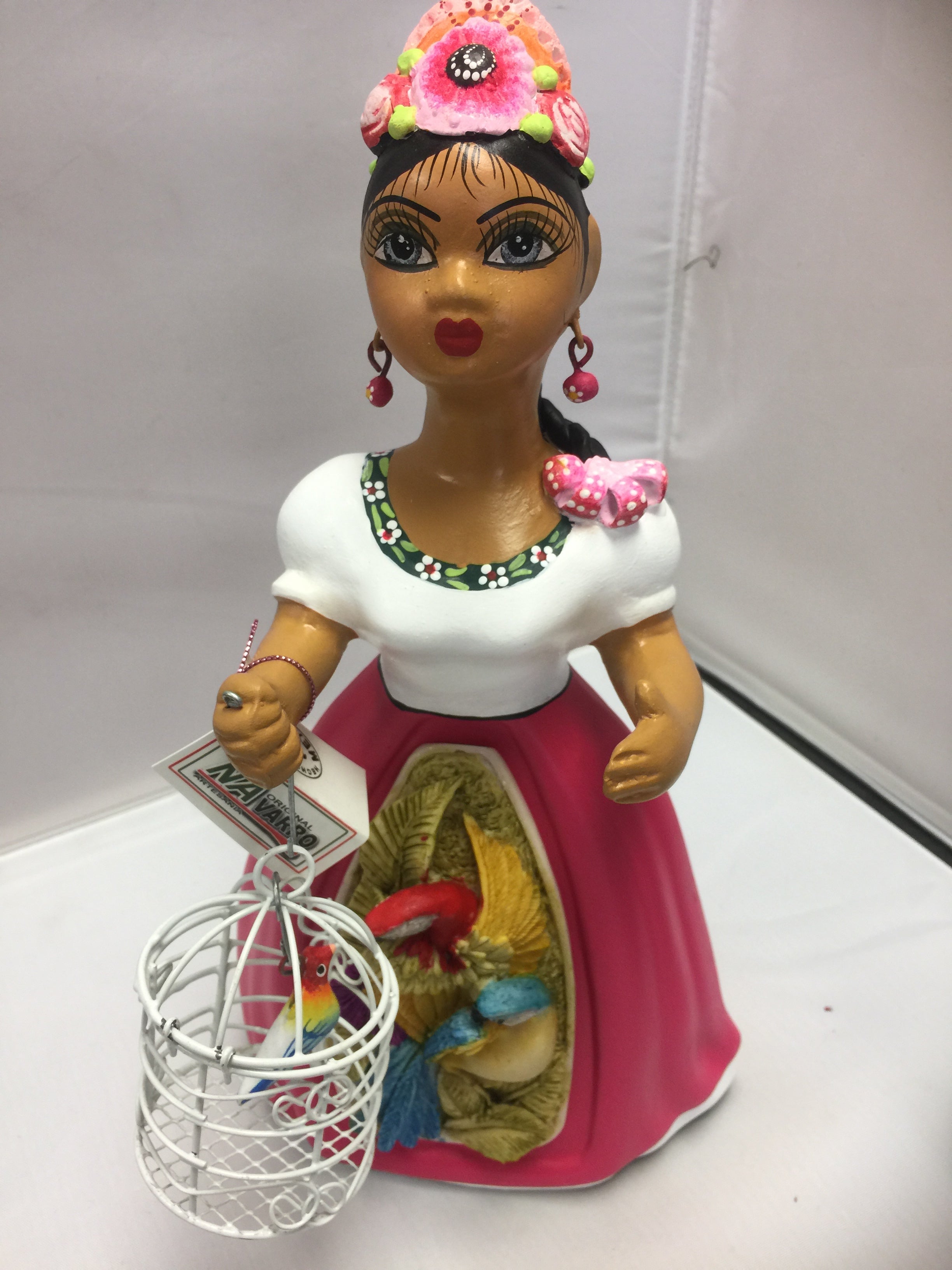 Lupita NAVARRO Mexican Ceramic Doll Birds – Artesanias Mexicanas Morelia