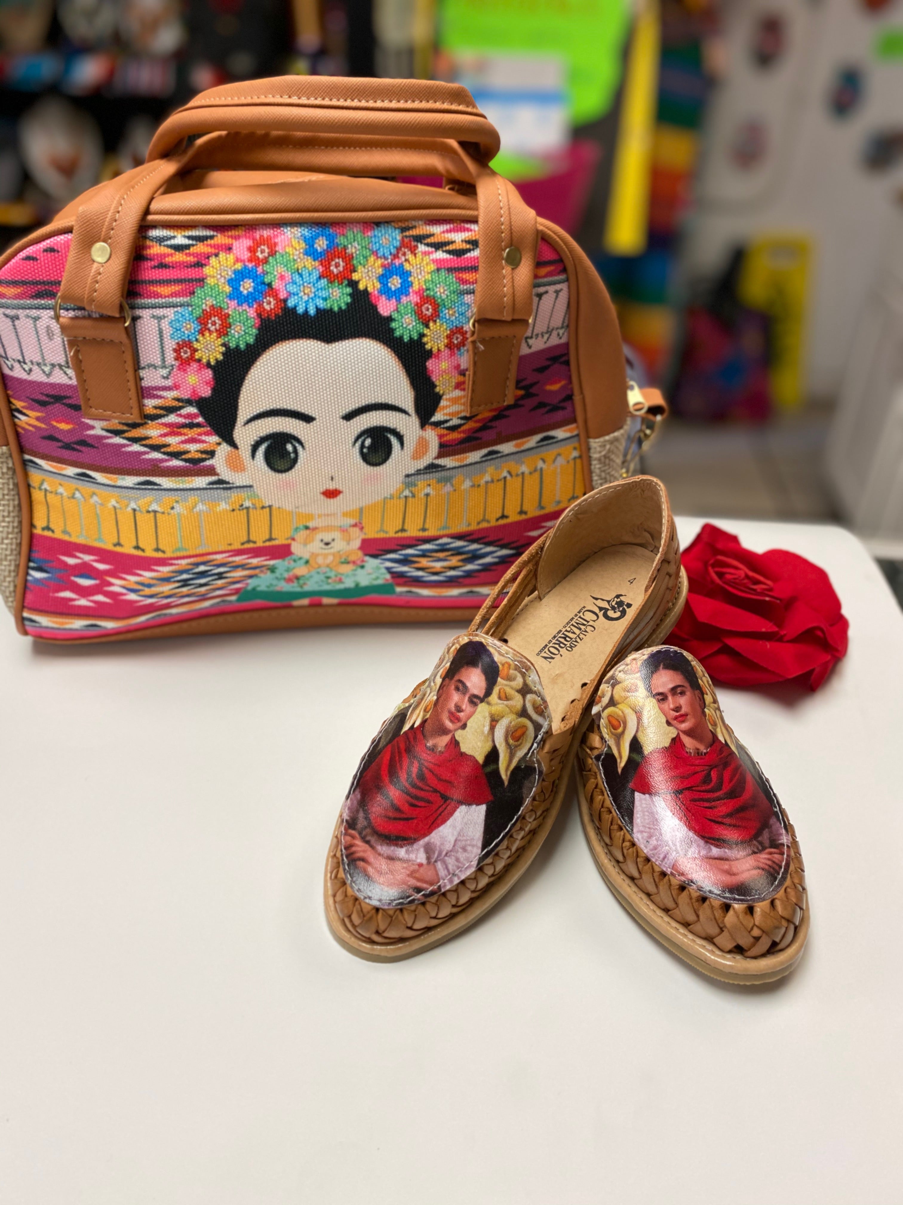 Huaraches Frida Kahlo Tan Mex Size 24 7 USA Size