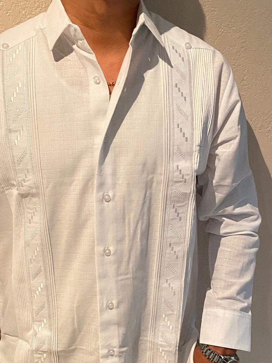 Guayabera Blanca – Artesanias Mexicanas Morelia